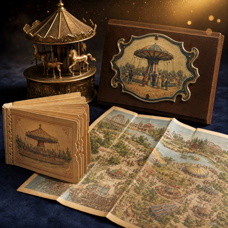 Vintage amusement-park memorabilia